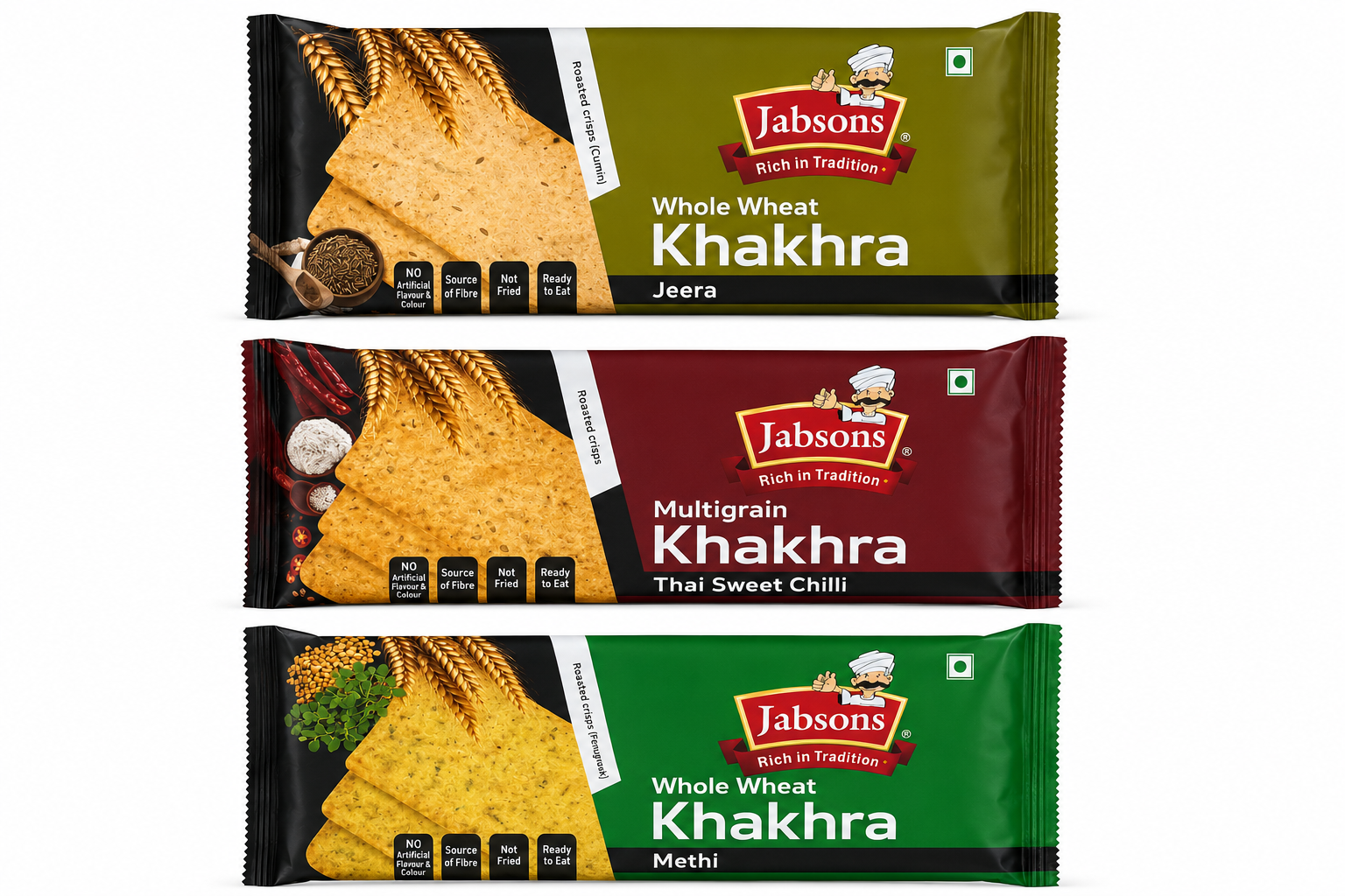Jabsons Whole Wheat Khakhra Jeera
