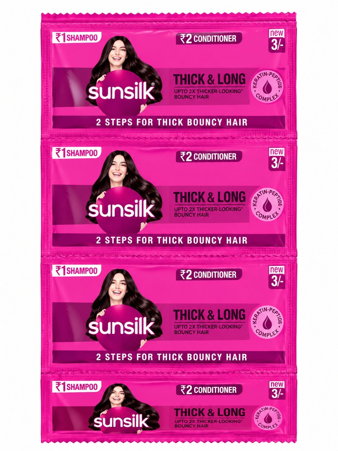 Sunsilk Thik & Long Shampoo + Conditioner (Mrp 3/-)