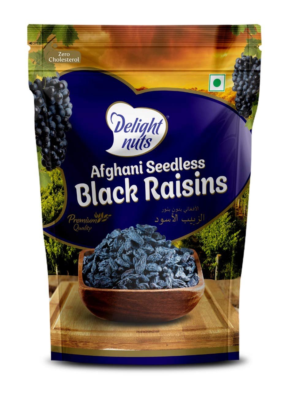 Delight Nuts Afgani Seadless Black Raisins (Kismis) 200 g
