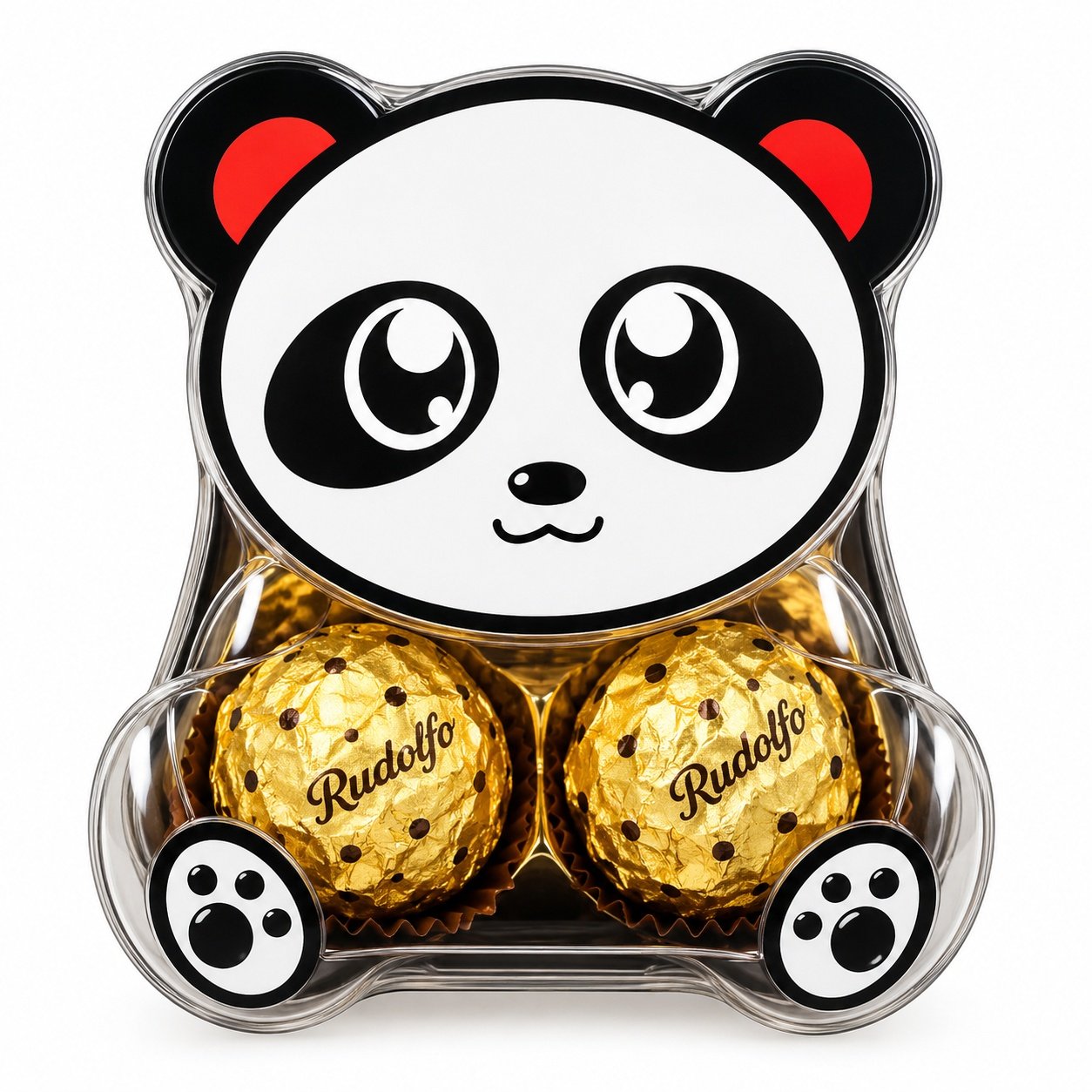 Rudolfa Panda Shape Choco Wafer Balls (5 Pieces)