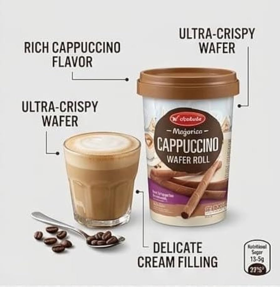 Kokola Majorico White Chocolate Wafer Roll Cup